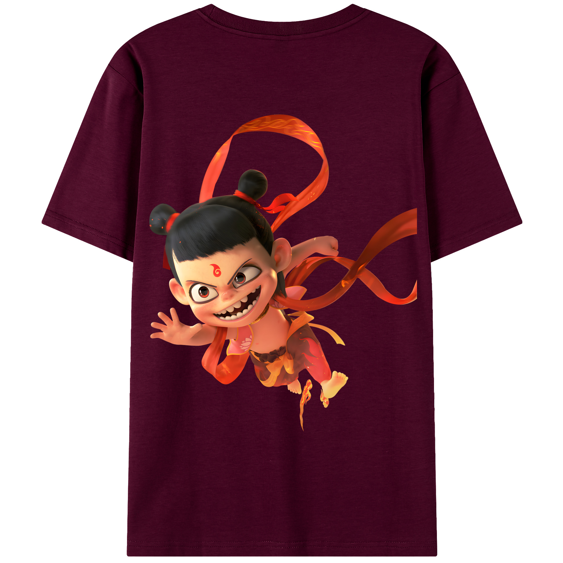 （画像用） Ne Zha 2 ナタ 魔童の大暴れ レディース半袖Tシャツ(バックプリント)